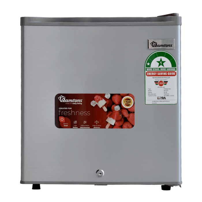40 Litre Bar Fridge – Silver Finish with Adjustable Shelves & Low Noise Operation (RF/213)