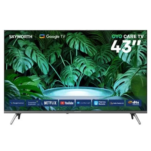 Skyworth 43E3500G 43-Inch Full HD Smart Google TV – Trochilus Extreme, Dolby Audio & Eye-Care Technology