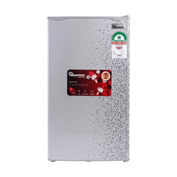 90 Litre Single Door Direct Cool Fridge – Mar Silver Finish with Lockable Door & Freezer Compartment (RF/247)