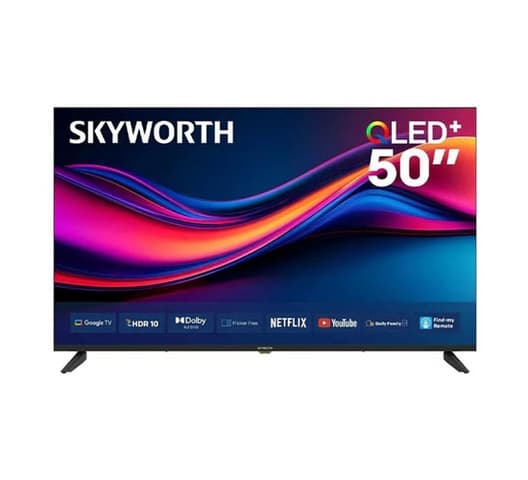 Skyworth 50Q6000H 50-Inch QLED Full HD Smart Google TV – Quantum Dot Colour, Dolby Audio & Chromecast Built-in