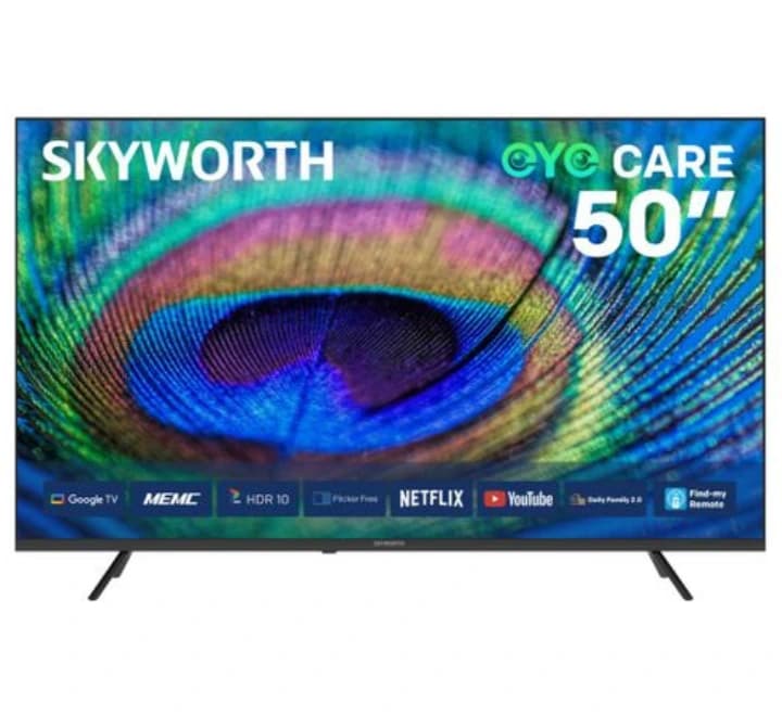 Skyworth 50G6500H 50-Inch 4K UHD Smart Google TV – HDR10, Dolby Audio & Bidirectional Bluetooth 5.1